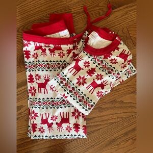 Hanna Andersson Christmas reindeer adult Pajama Set